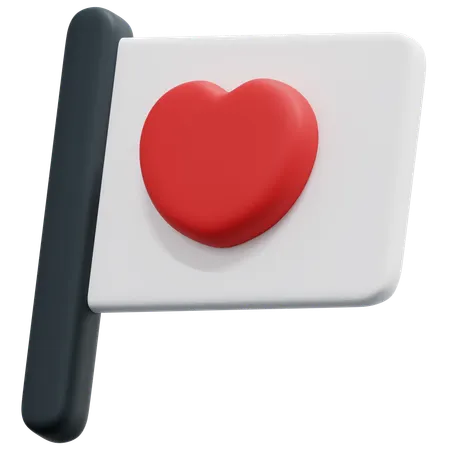 Love Flag  3D Icon