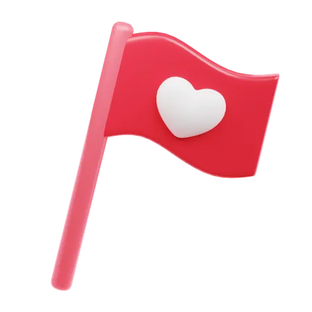 Love Flag  3D Icon