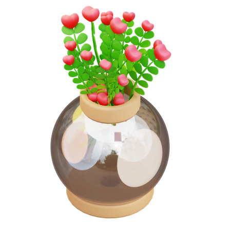 Love Flower  3D Icon