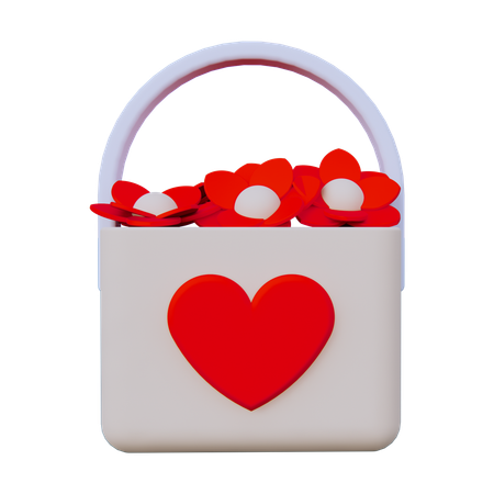 Love Flower Gift  3D Icon