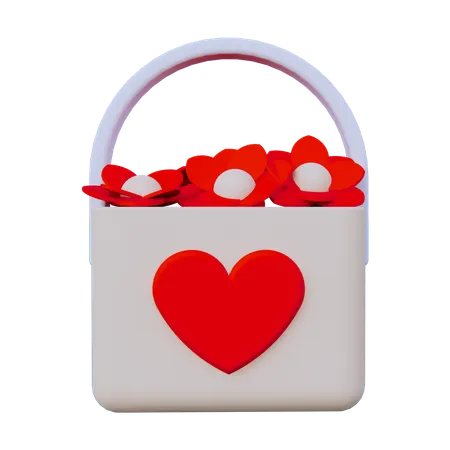 Love Flower Gift  3D Icon