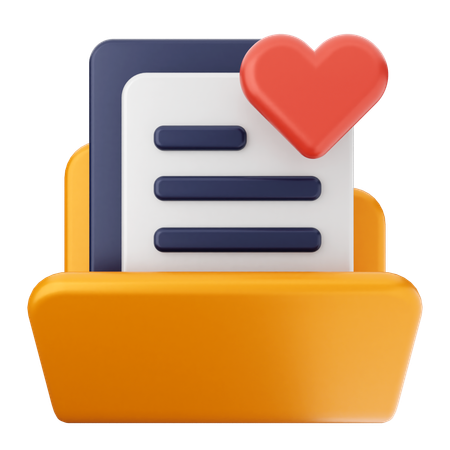 Love Folder  3D Icon