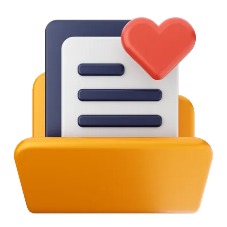 Love Folder  3D Icon