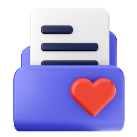 Love Folder  3D Icon