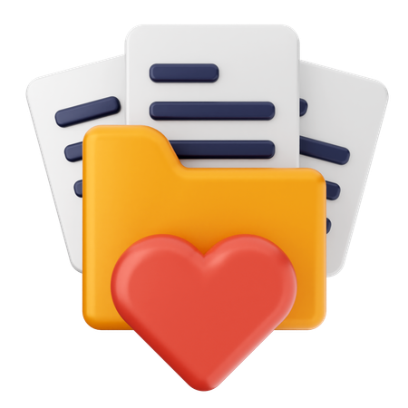 Love Folder  3D Icon