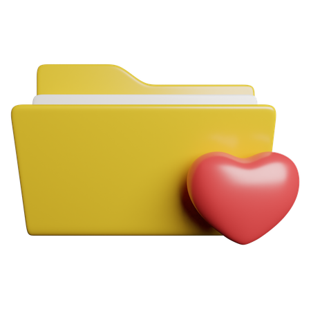 Love Folder  3D Icon