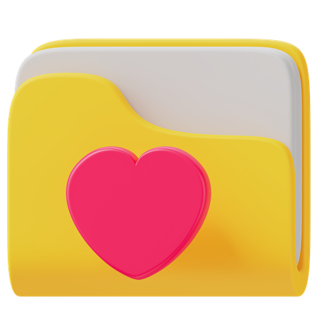 Love Folder  3D Icon