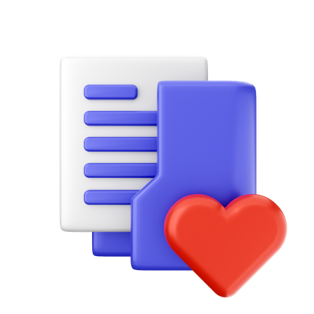 Love Folder  3D Icon