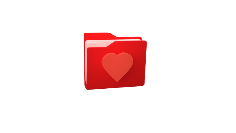 Love Folder  3D Icon