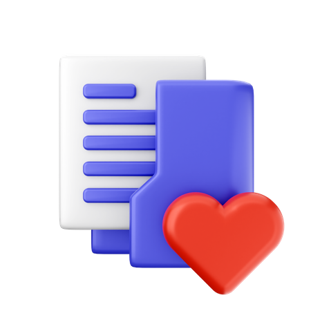Love Folder  3D Icon