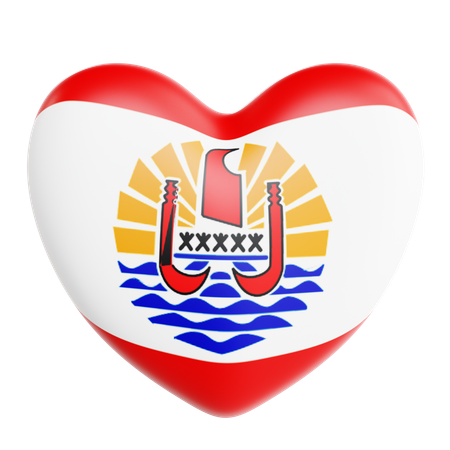 Love French Polynesia  3D Icon