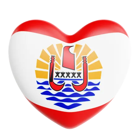 Love French Polynesia  3D Icon