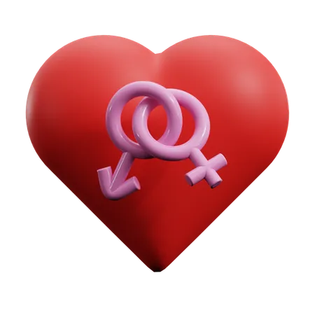 Love Gender  3D Icon