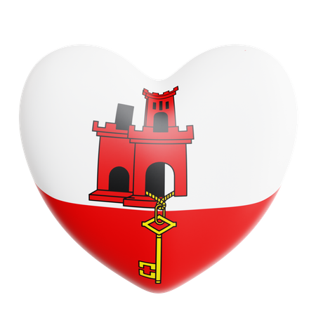 Love Gibraltar  3D Icon