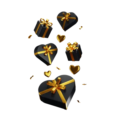 Luxury 3 D Gift And Love Suitable For UI Design Promotion Or Social Media Post Elements 3D Icon