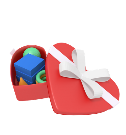 Love Gift Box  3D Icon