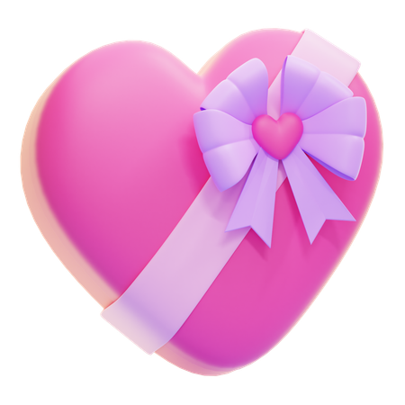 Love Gift Box  3D Icon