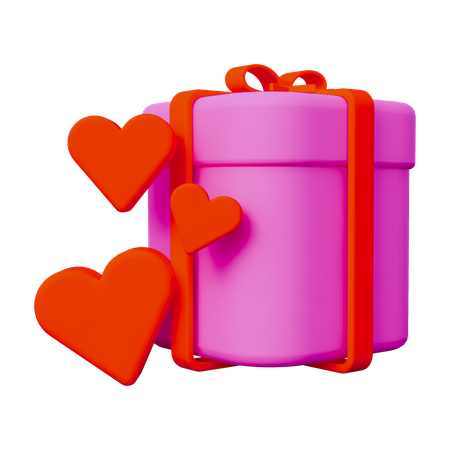 Love Gift Box  3D Icon
