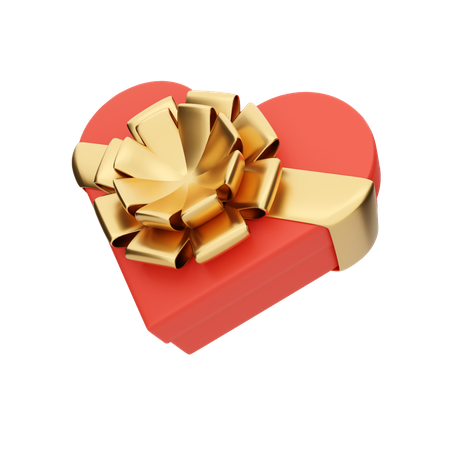 Love Gift Box  3D Illustration