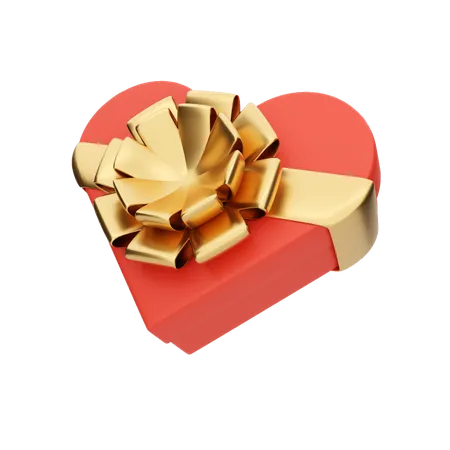 Love Gift Box  3D Illustration