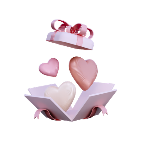 Love Gift Box 3D Illustration