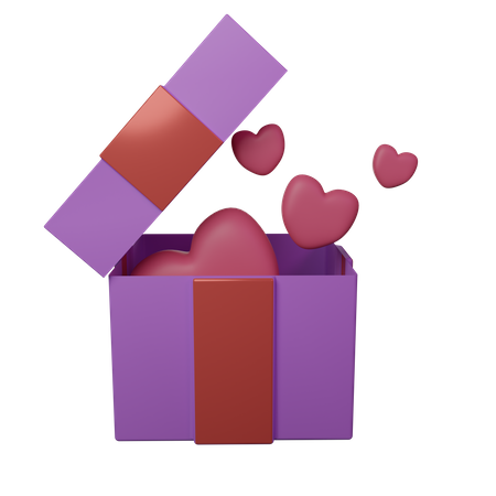 Love Giftbox  3D Icon