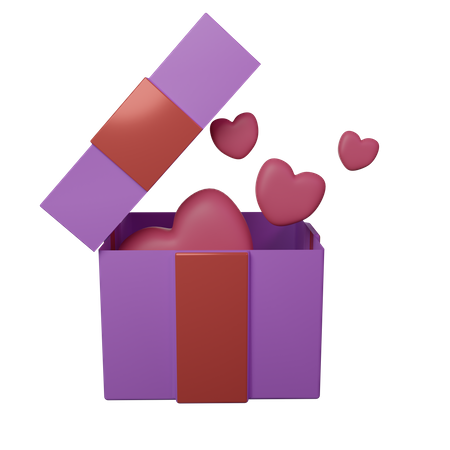 Love Giftbox 3D Illustration
