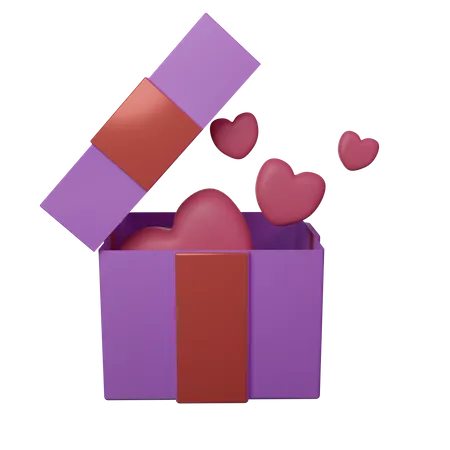 Love Giftbox 3D Illustration