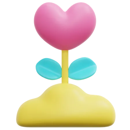 Love Growth  3D Icon