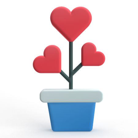 Love Growth  3D Icon