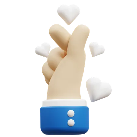 Love hand gesture  3D Icon