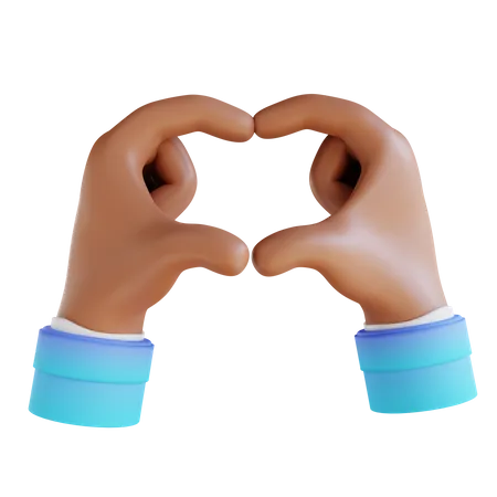 Love Hand gesture 3D Illustration