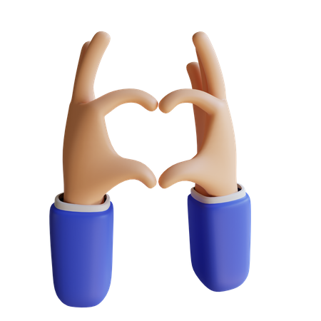 Love Hand Gesture 3D Illustration