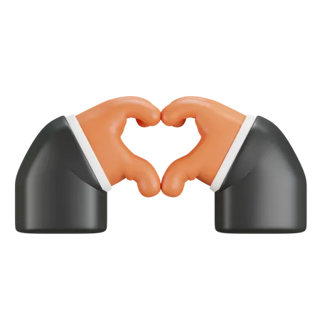 3 D Illustration With Hand Showing Love Hand Gesture 3D Icon