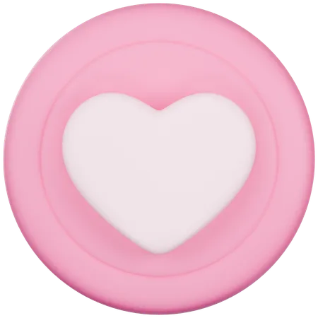 3 D Pink Heart Icon 3D Icon