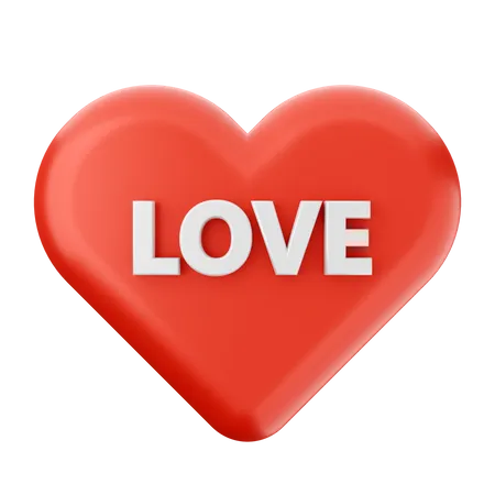 Love Heart  3D Icon