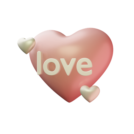 Love Heart  3D Icon
