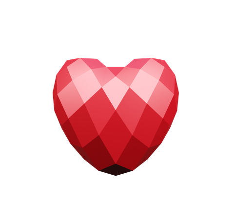 Love Heart  3D Icon