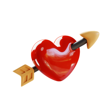 Love Heart Arrow  3D Icon
