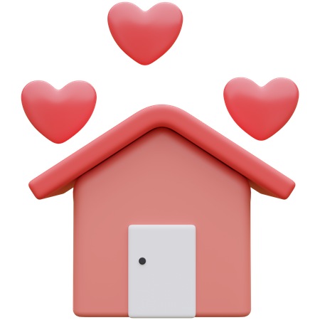 Love House 3D Icon