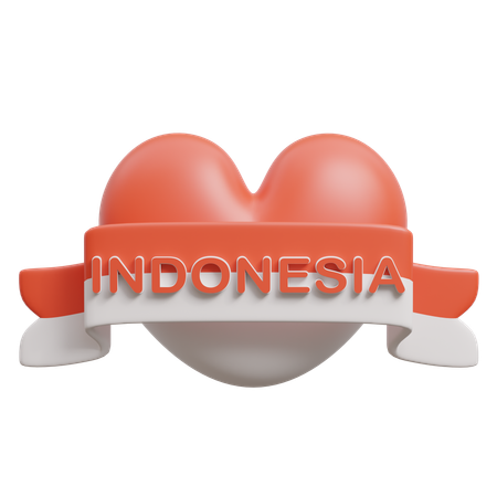 Love Indonesia  3D Icon