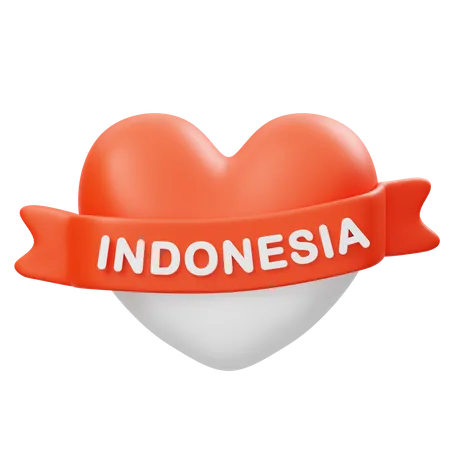 Love Indonesia  3D Icon