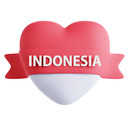 Love Indonesia  3D Icon