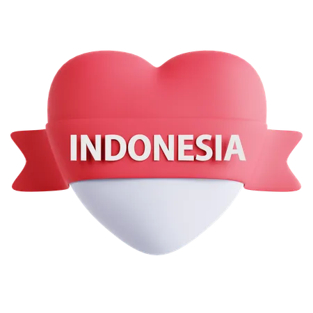 Love Indonesia  3D Icon