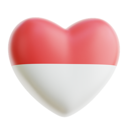 Love Indonesia  3D Icon