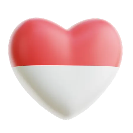 Love Indonesia  3D Icon