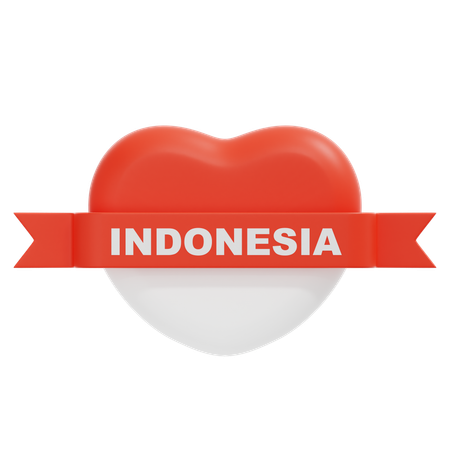 Love Indonesia  3D Icon