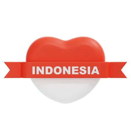 Love Indonesia  3D Icon