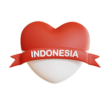 Love Indonesia  3D Icon