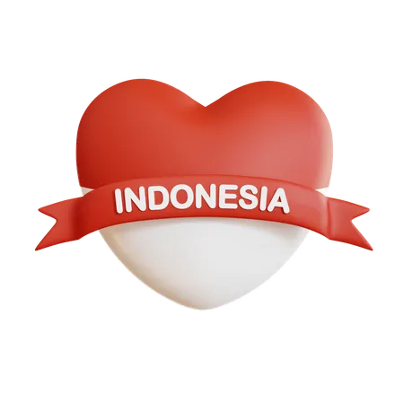 Love Indonesia  3D Icon